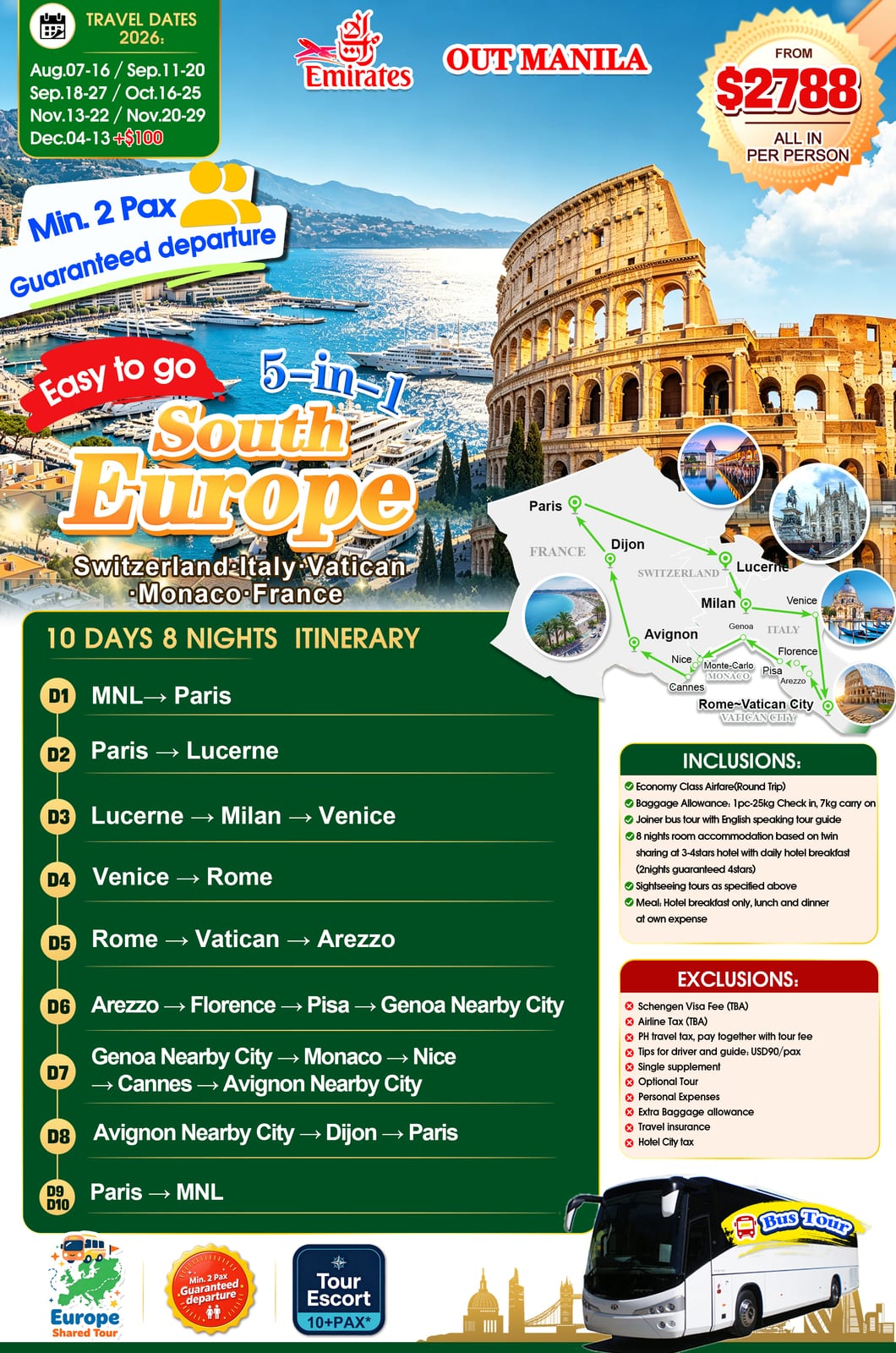 Europe tour package — Euseu | Claor Travel & Tours