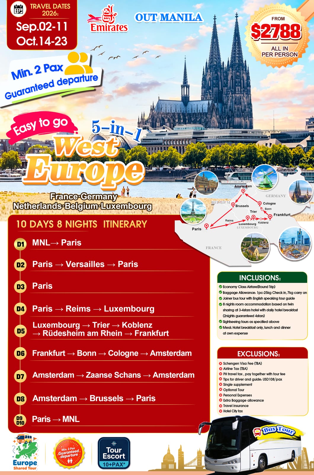 Europe tour package — Euwe | Claor Travel & Tours