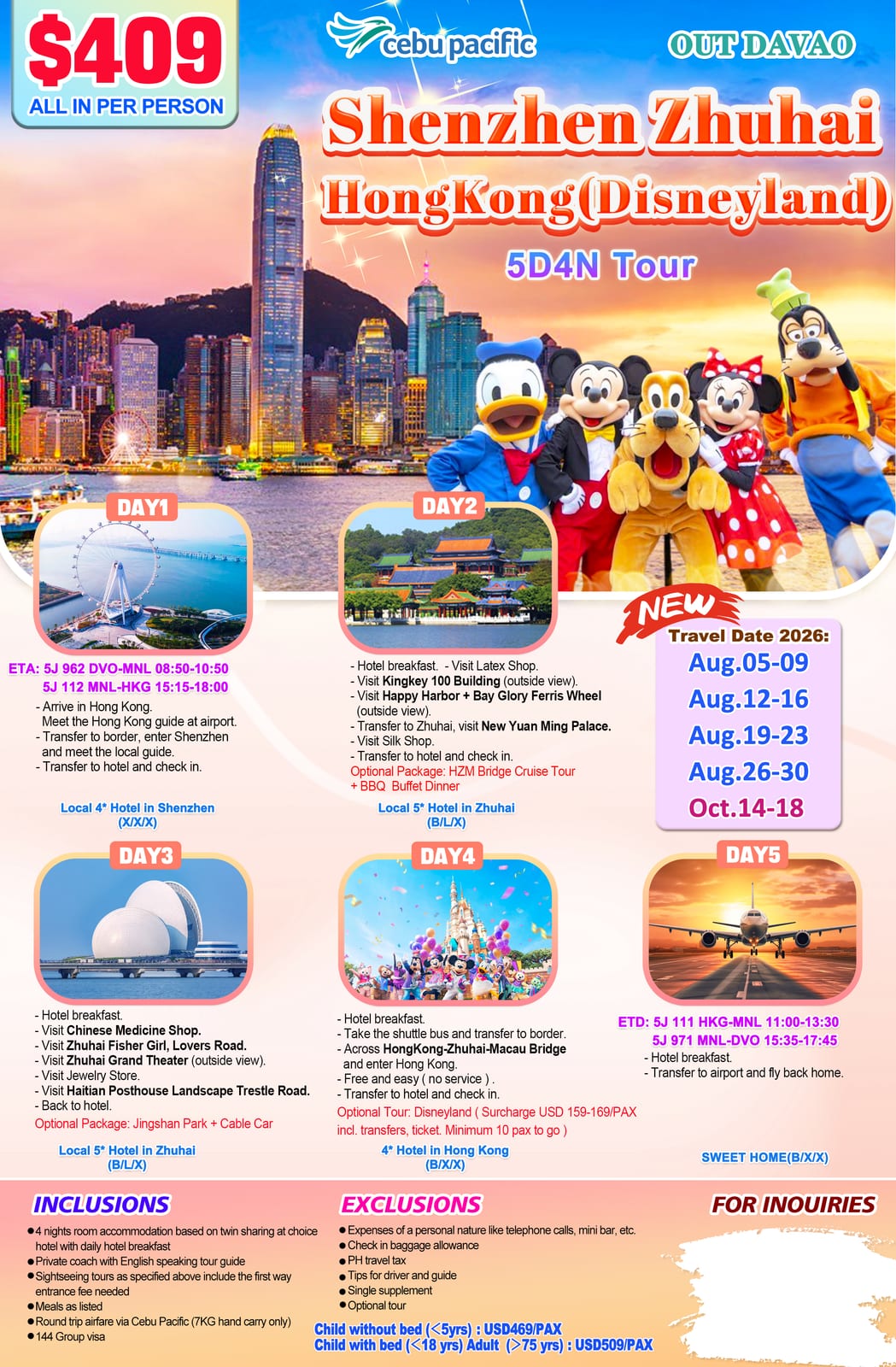 Hong Kong tour package — Dhkdd | Claor Travel & Tours