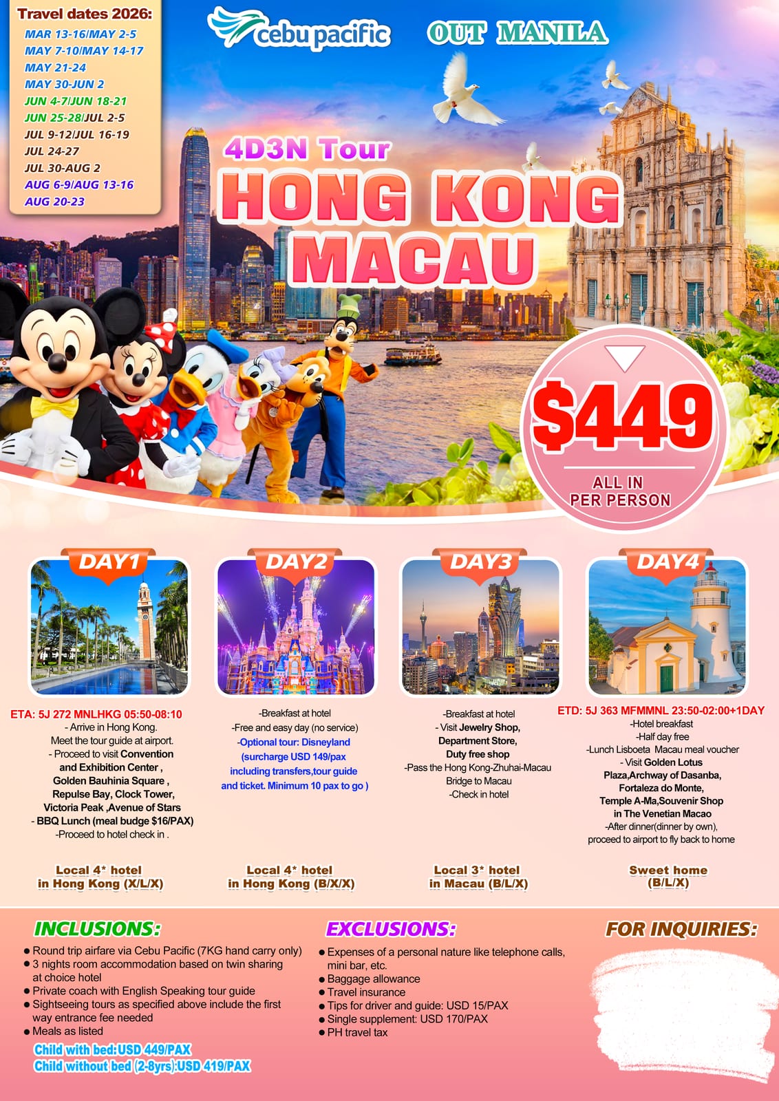 Hong Kong tour package — Hkmc | Claor Travel & Tours