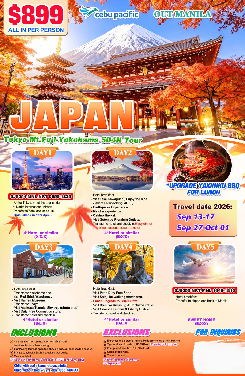 Japan tour package — Uosjp | Claor Travel & Tours