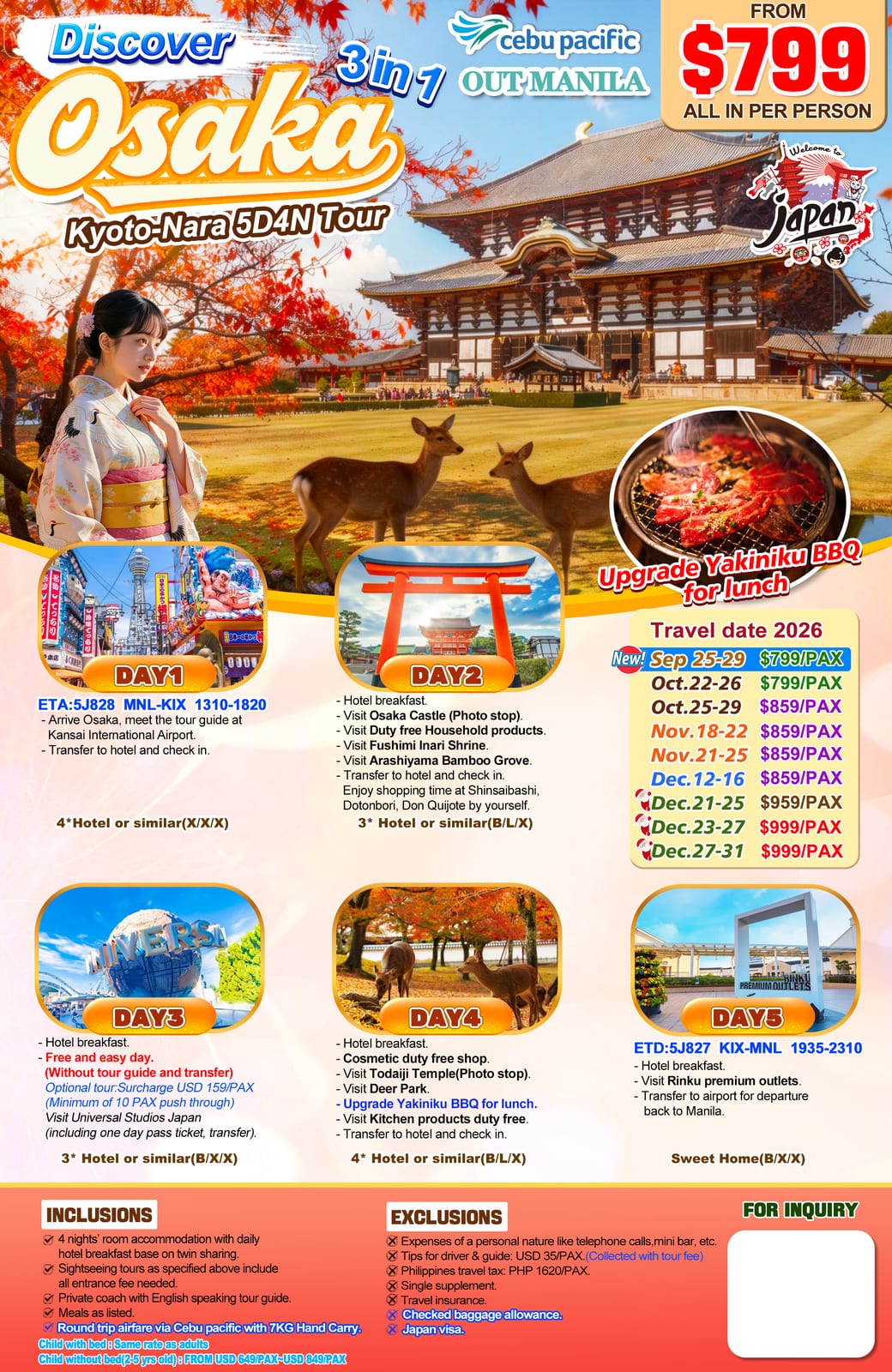 Japan tour package — Uosjp | Claor Travel & Tours