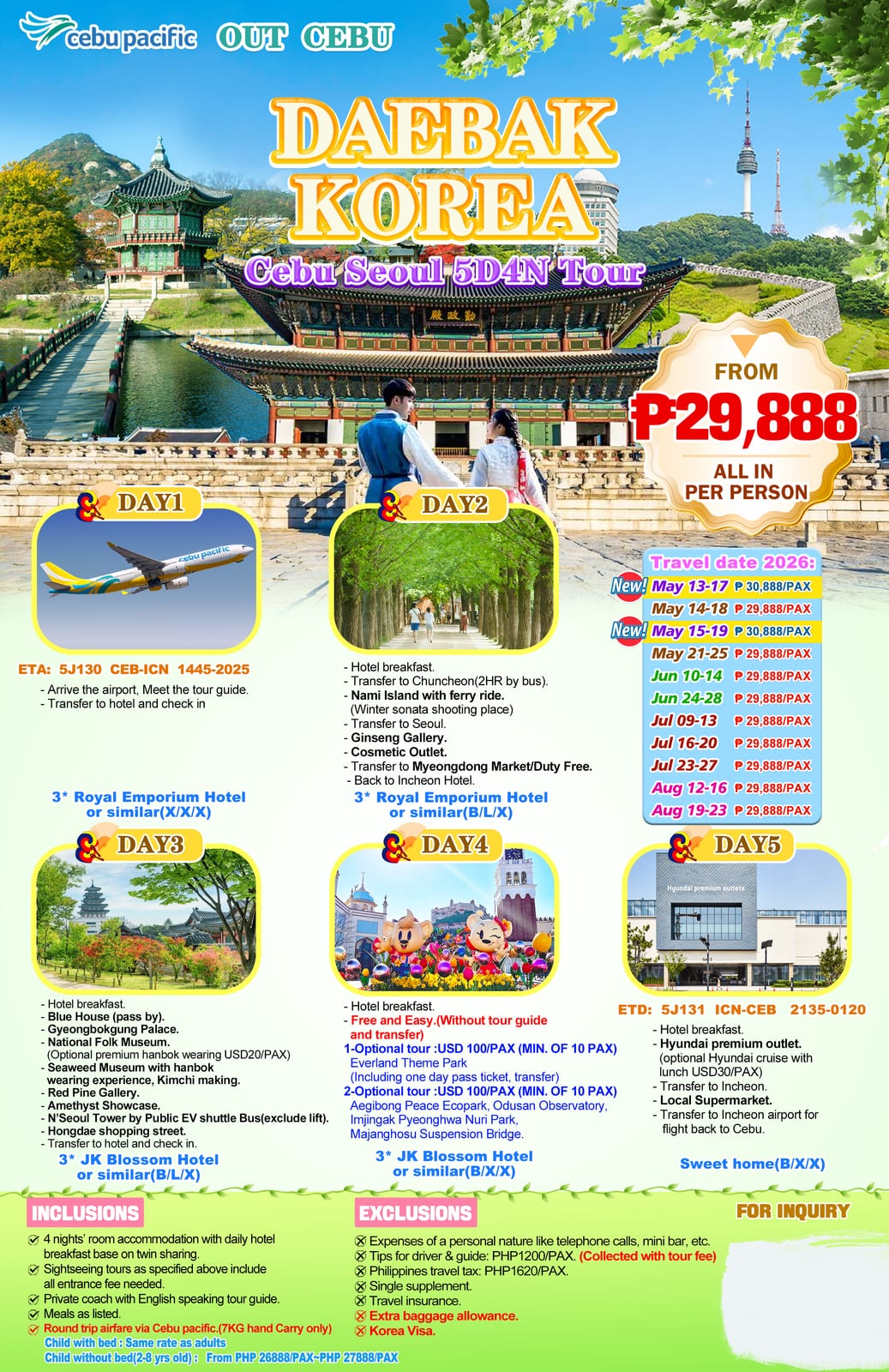 South Korea tour package — Uoskr | Claor Travel & Tours