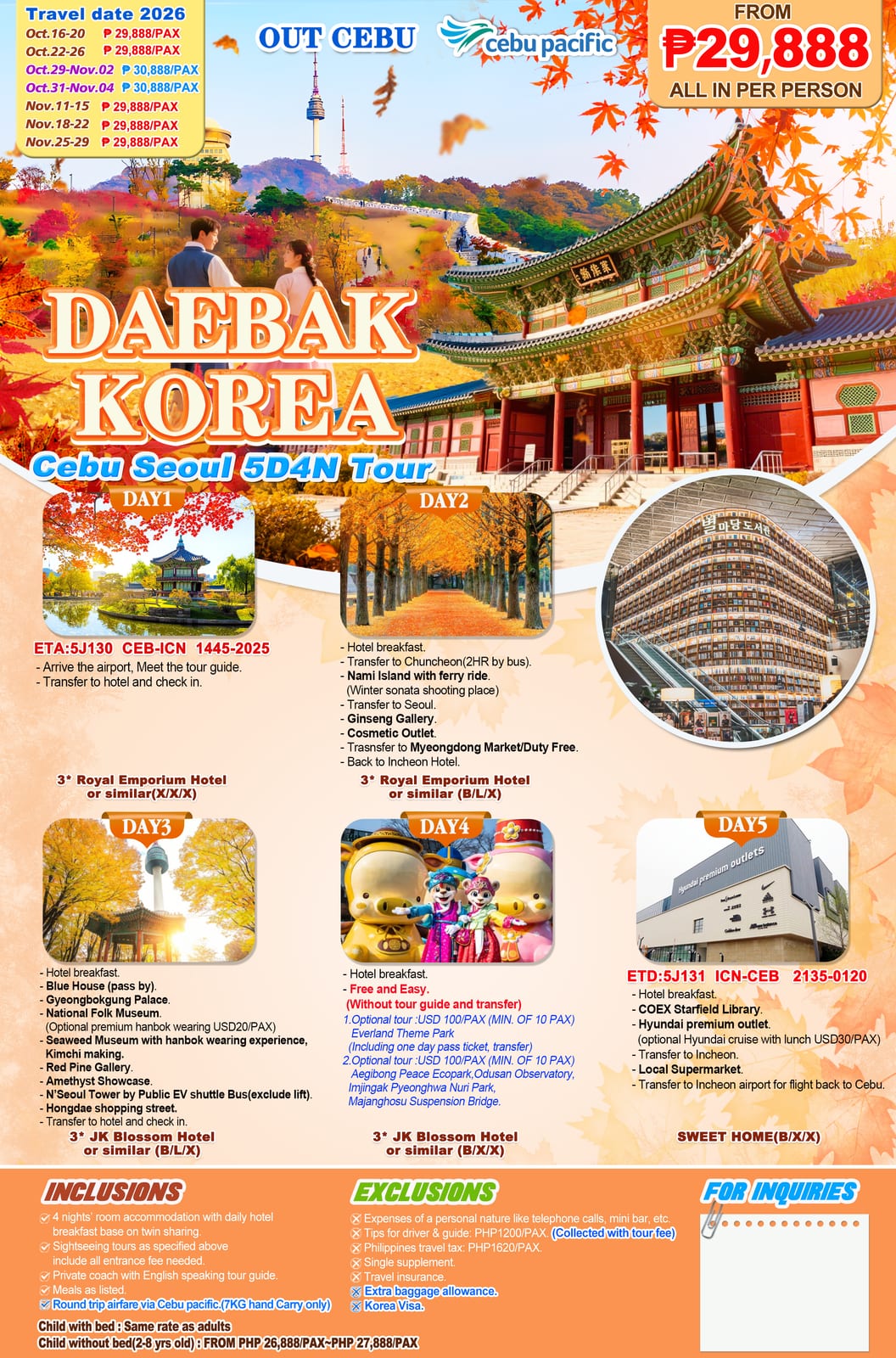 South Korea tour package — Uoskr | Claor Travel & Tours