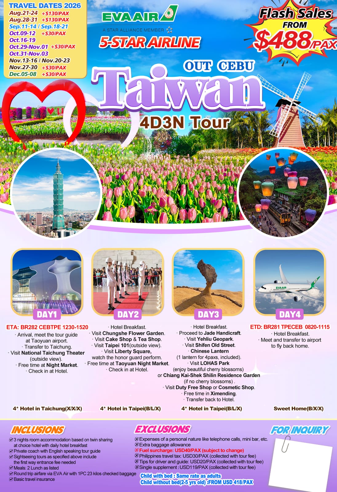 Taiwan tour package — Ctw | Claor Travel & Tours